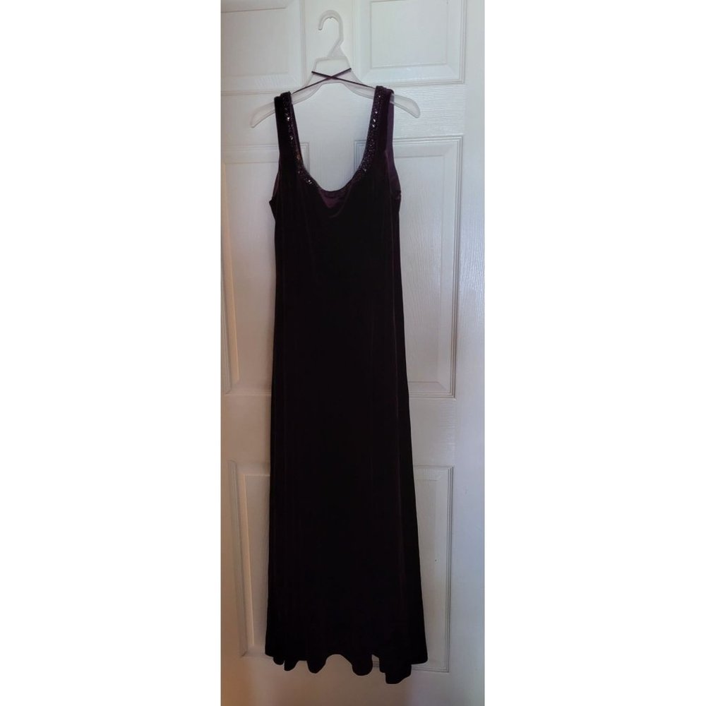 J.R. Nites by Caliendo Wine Red Velvet Dress